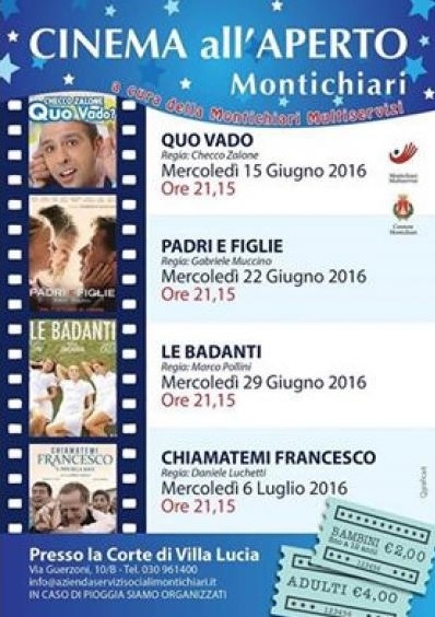 Al via il cinema all’aperto