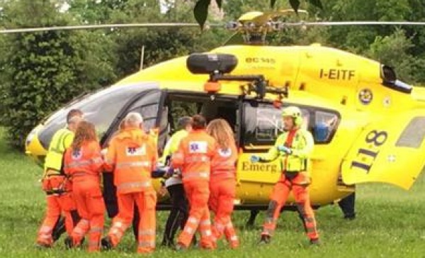 Bedizzole, paura per un bimbo soccorso da un elicottero