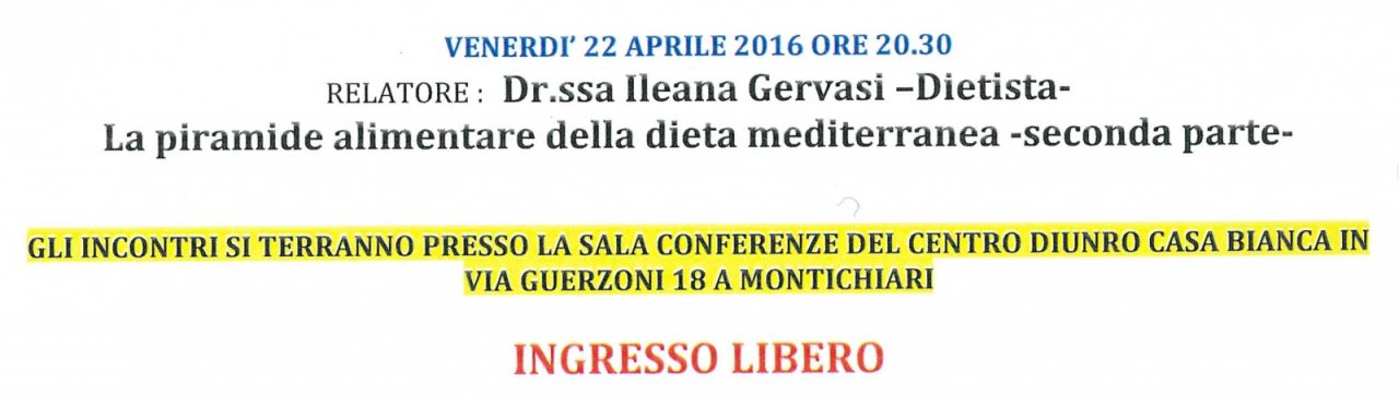 Di mediterranea c’è anche la dieta