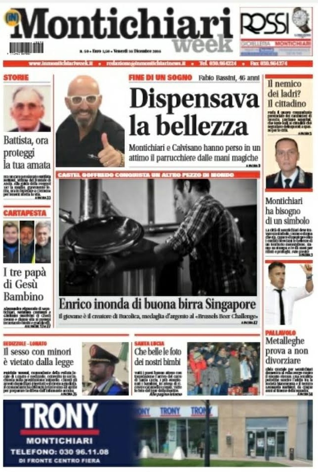 Ecco la nostra prima pagina
