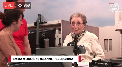 Emma, la pellegrina 93enne, in diretta radio