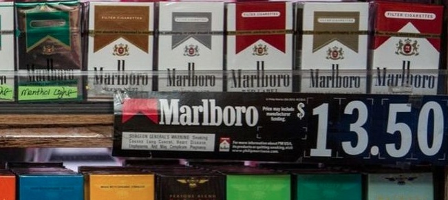 Fumo a New York: un pacchetto costerà 13 dollari