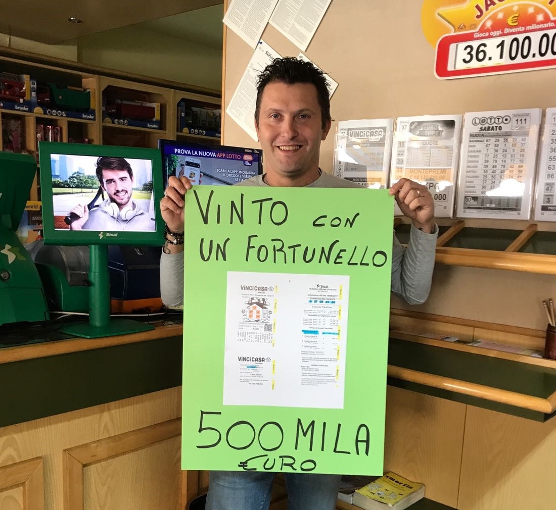 Gioca 2 euro al “Vinci Casa” e ne vince 500mila