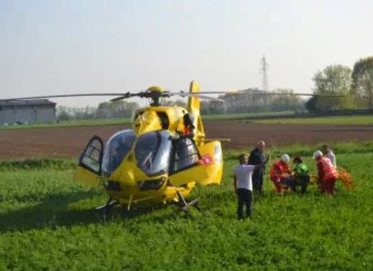 Grave sinistro, eliambulanza in azione