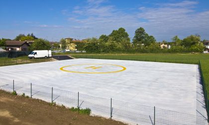 Inaugurazione della nuova pista d'atterraggio per elicotteri