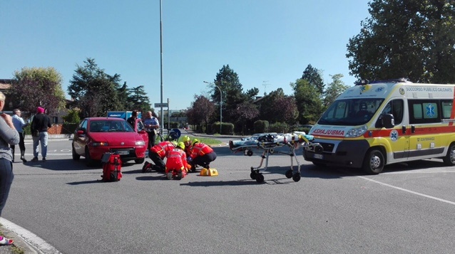 Incidente a Montichiari: coinvolto ciclista
