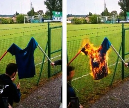 Lonato, tifosi danno fuoco a maglia della Rovizza