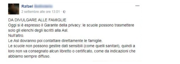 Le scuole non possono richiedere il libretto dei vaccini