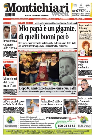 MONTICHIARI WEEK E’ IN EDICOLA con notizie esclusive