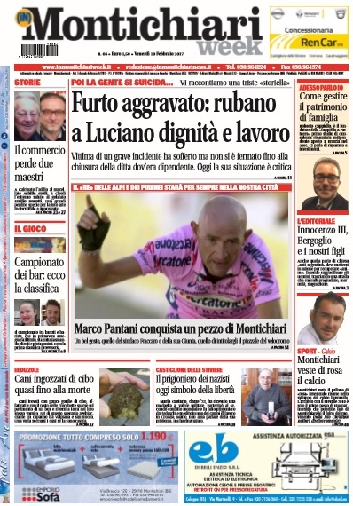 MONTICHIARI WEEK è in edicola. Ecco il nuovo numero di venerdì 10 febbraio