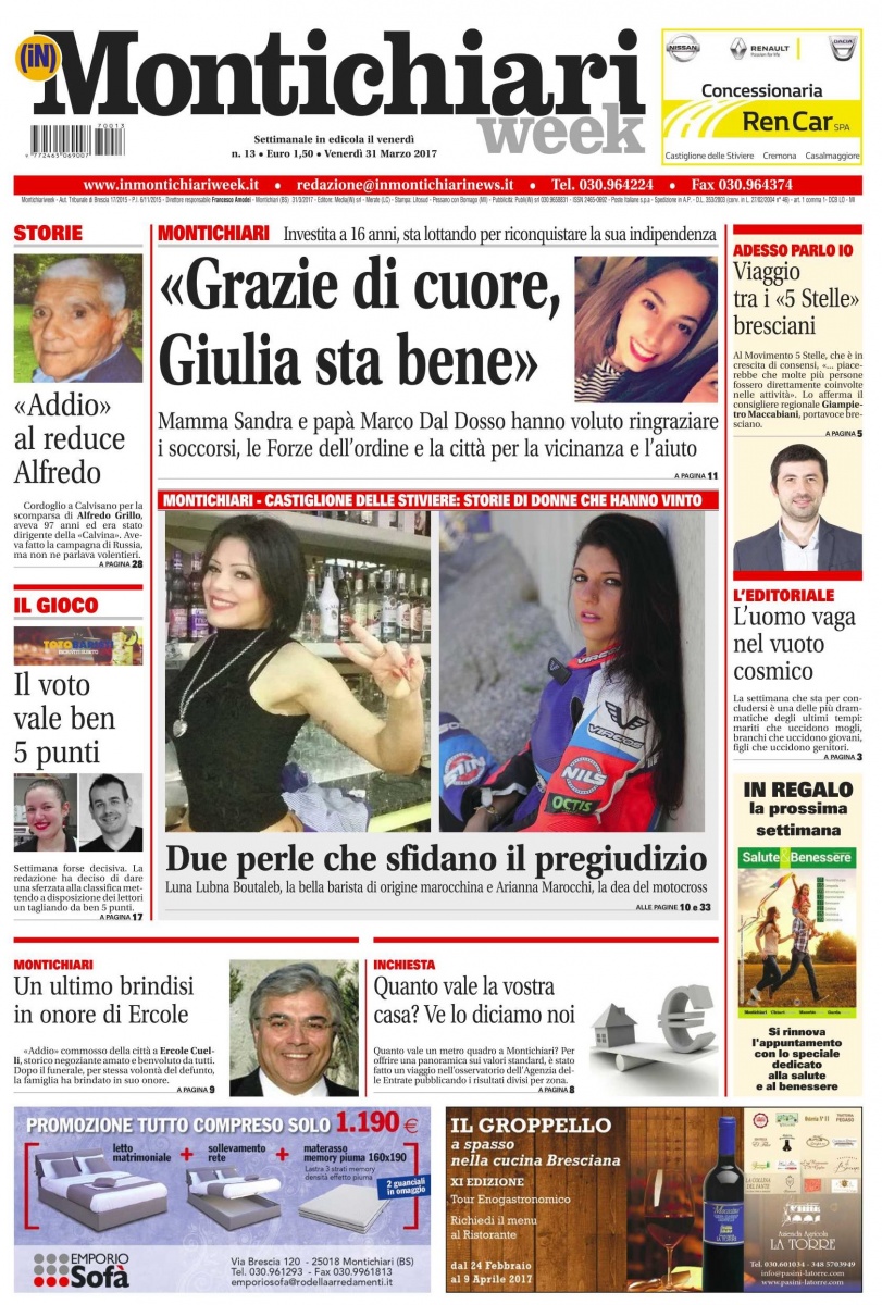 MONTICHIARI WEEK (edizione cartacea) è in edicola. Un numero da non perdere