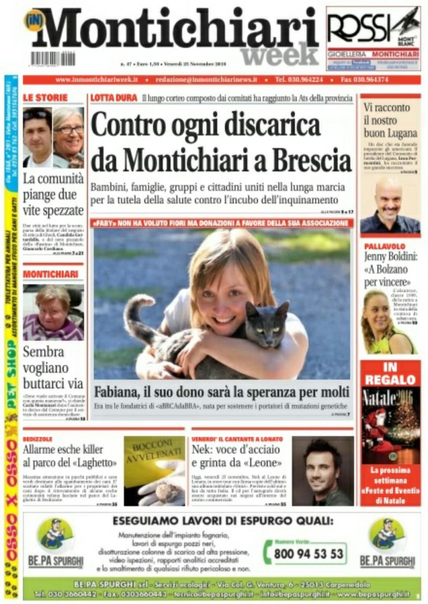 MontichiariWeek in edicola, ecco la prima pagina