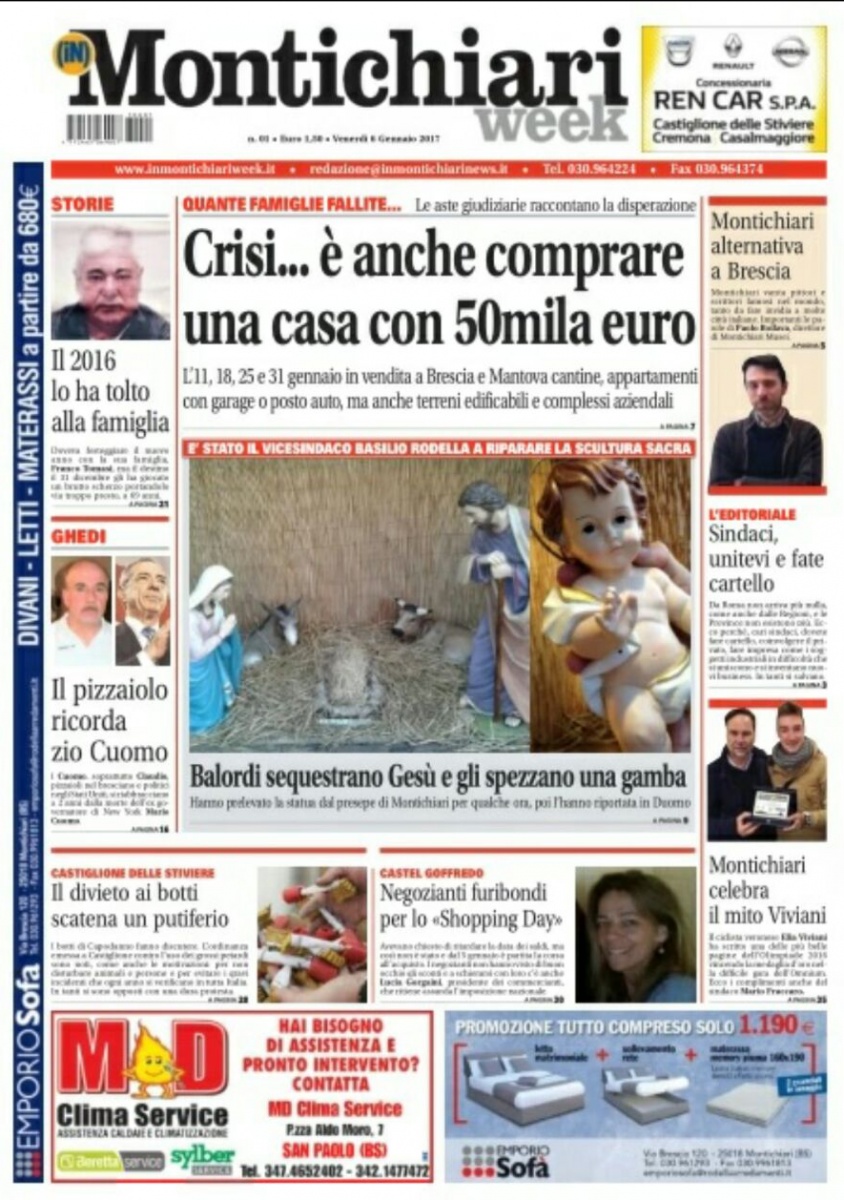 MontichiariWeek in edicola, ecco la prima pagina