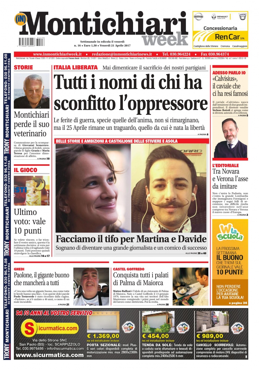 SIAMO IN EDICOLA, ECCO LA NOSTRA PRIMA PAGINA