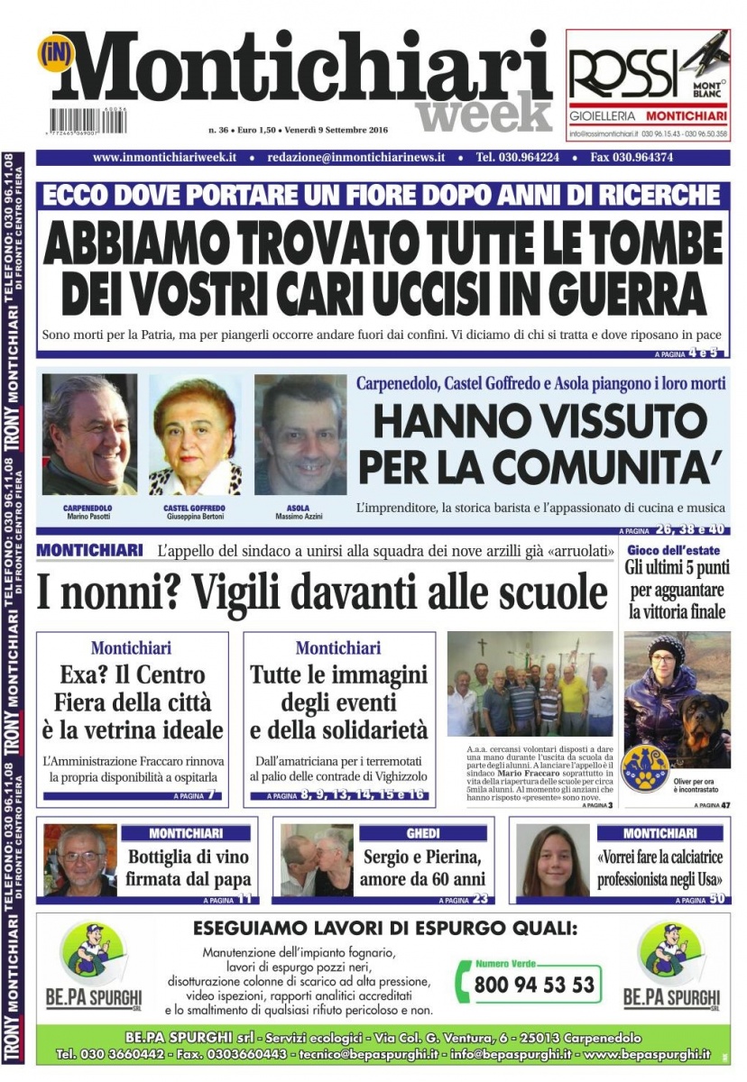 Siamo in edicola con tante notizie del tuo territorio