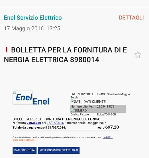 Virus informatici camuffati da bollette Enel a Castiglione e Montichiari