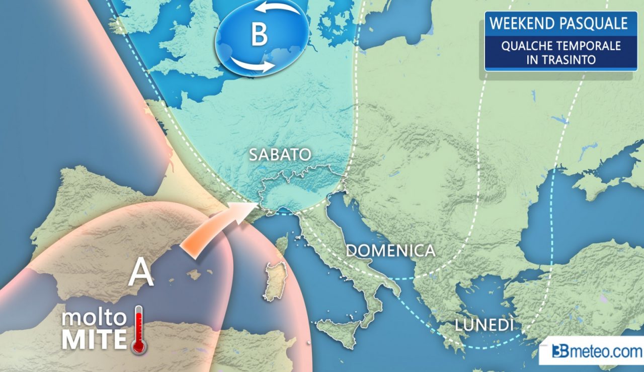Weekend di Pasqua: sole e qualche temporale