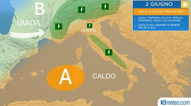 2 giugno: il tempo peggiora