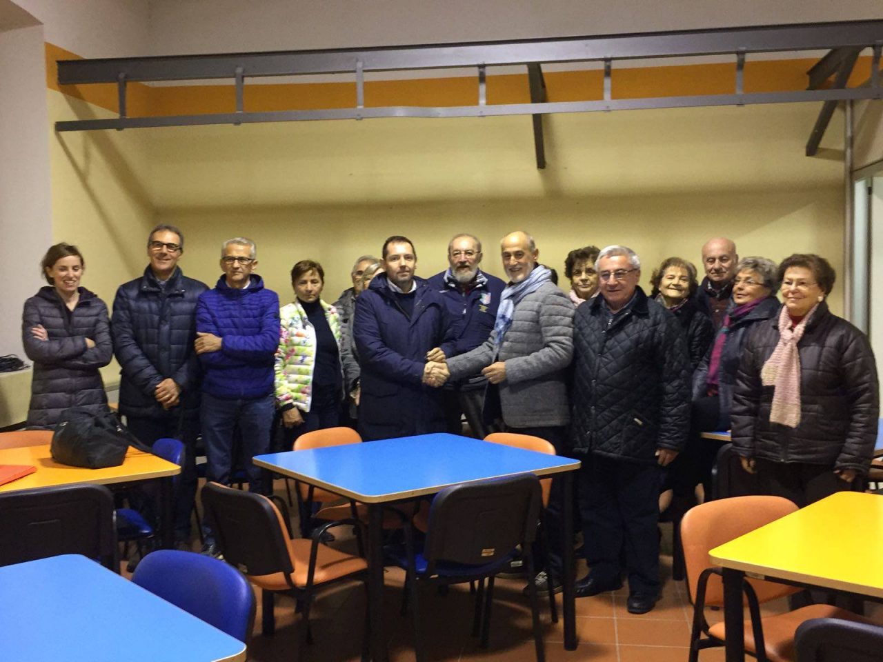 Consegna chiavi per la sede dei pensionati