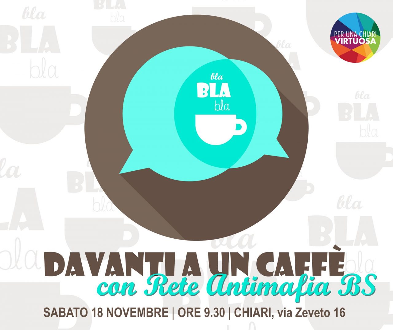 Rete antimafia davanti ad un caffè
