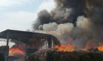 Colonna di fumo, incendio in azienda