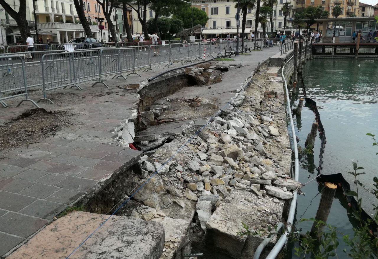 Crollo del lungolago: le cause del cedimento e le novità