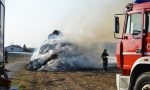 Incendio in un campo agricolo