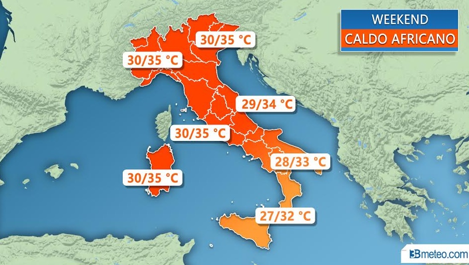 Da domani torna il caldo