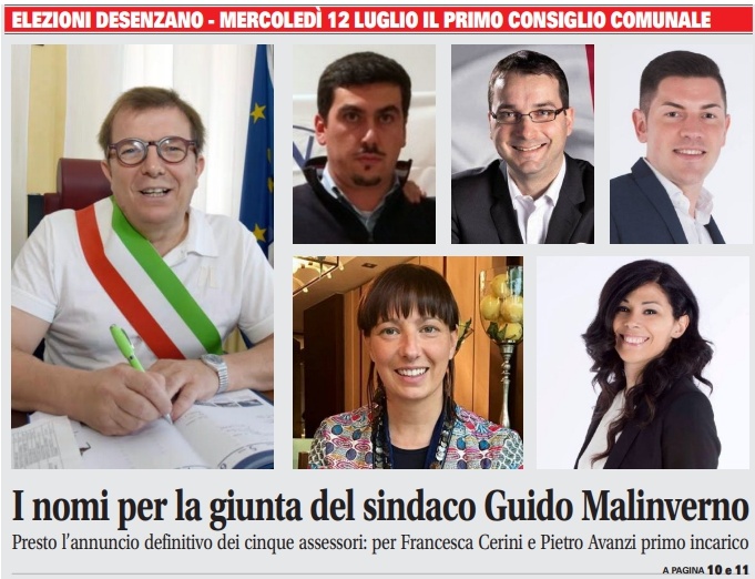 Giunta Malinverno, ufficiali i nomi