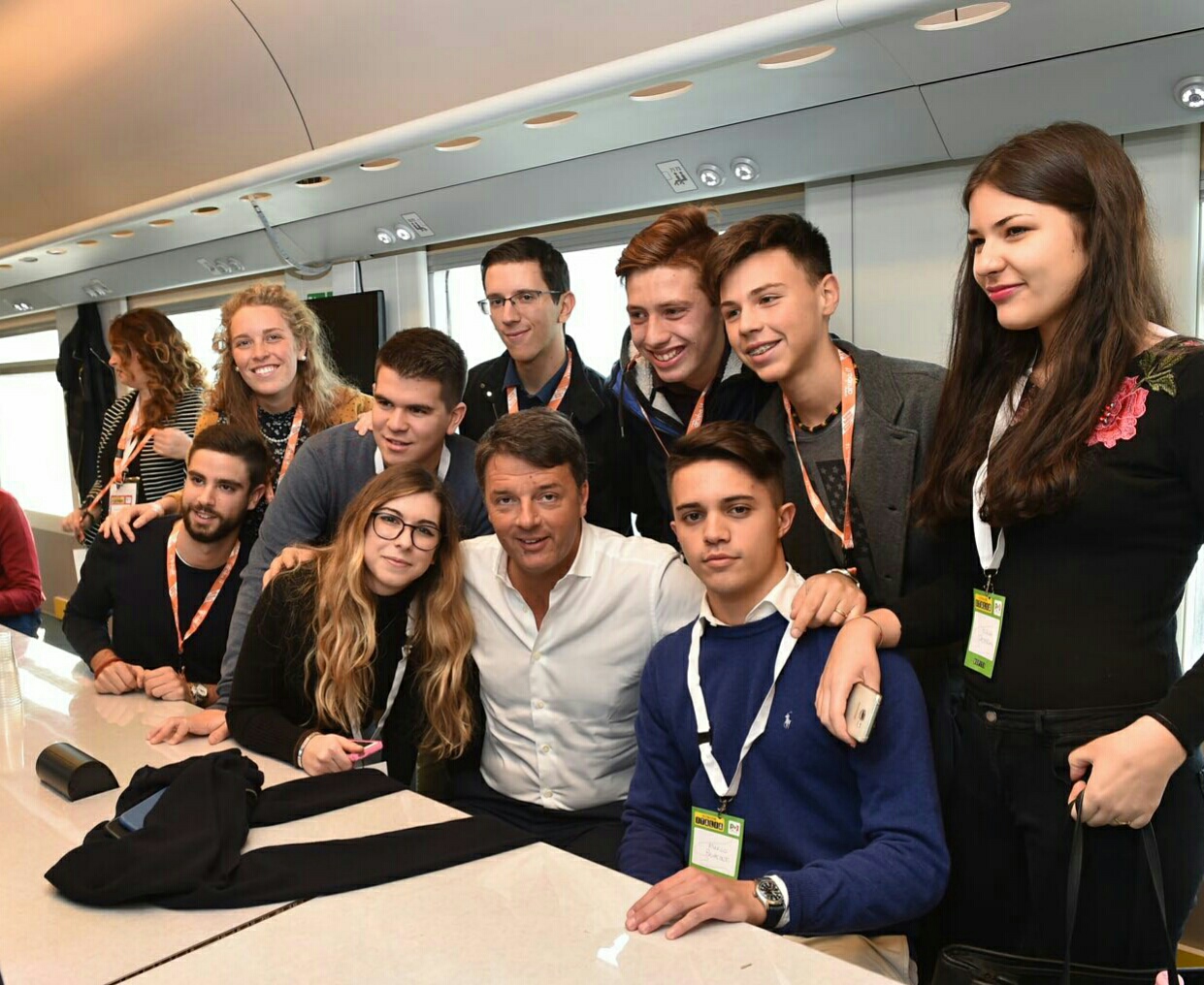 Sul treno di Renzi alcuni giovani bresciani