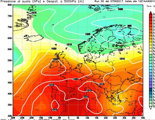 Il meteo di oggi