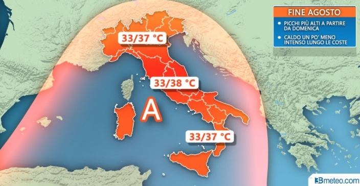 In arrivo il caldo africano