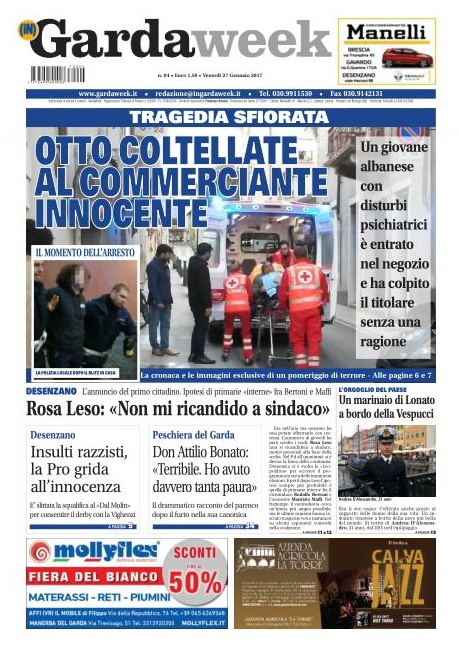 La prima pagina di venerdì 27 gennaio
