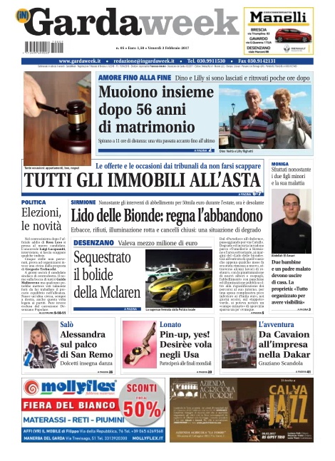 La prima pagina di Gardaweek è in edicola!