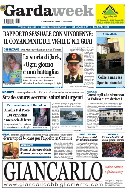 La prima pagina di venerdì 16 dicembre