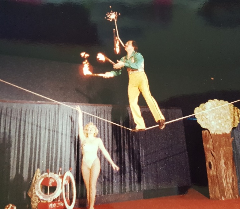 La vita in equilibrio su una fune