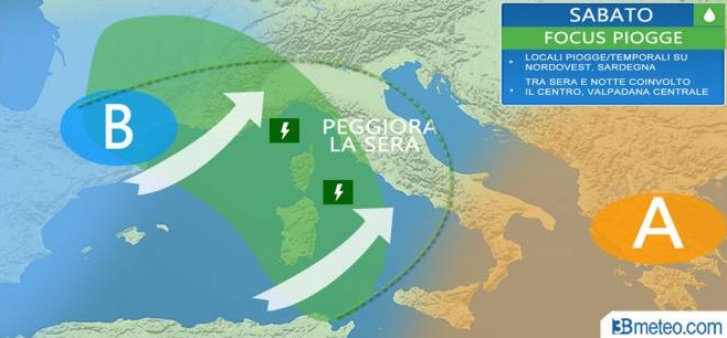 Meteo instabile nel weekend