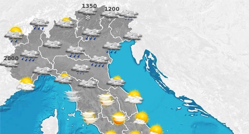 Meteo: oggi piove