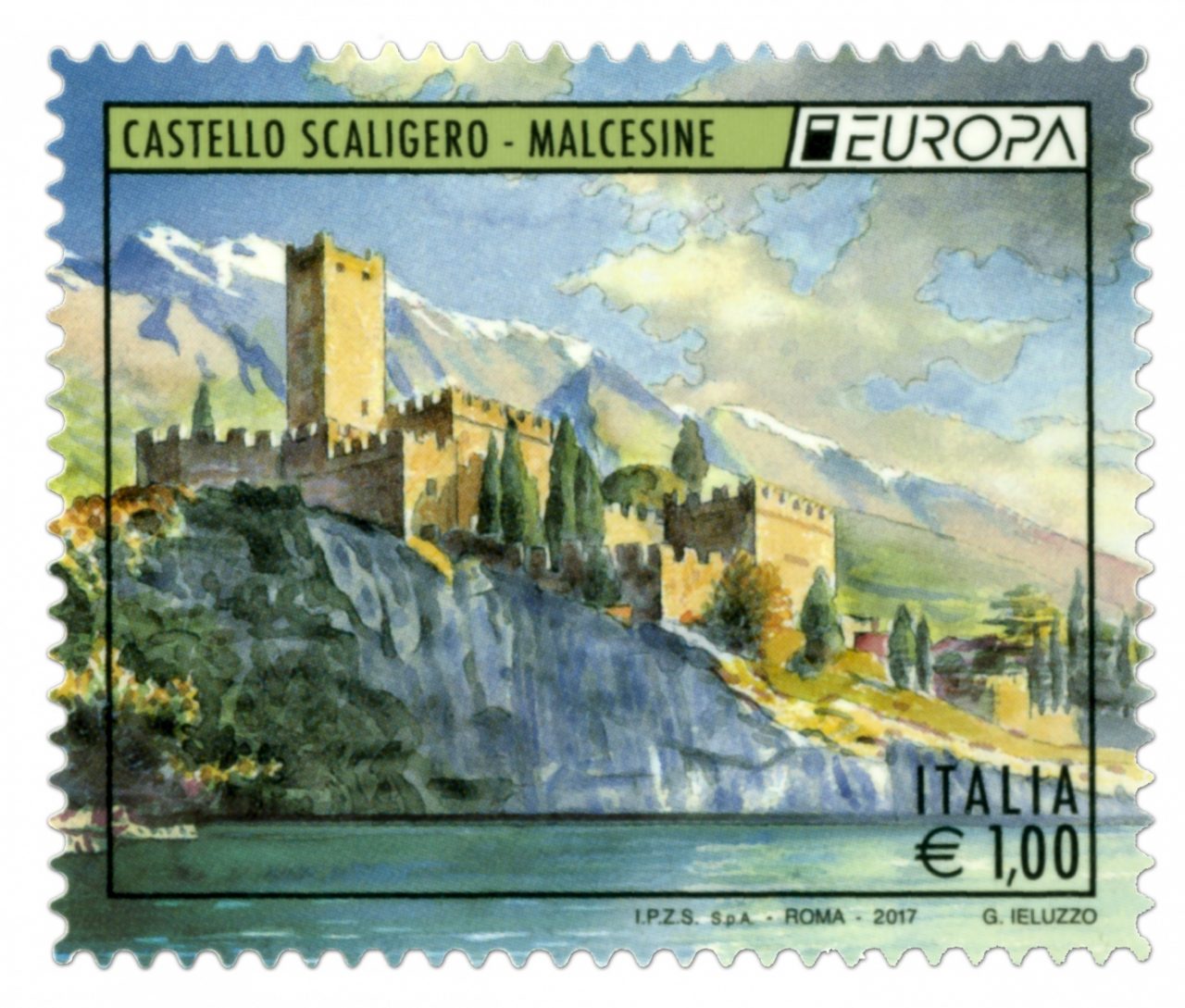 Un francobollo per il castello di Malcesine