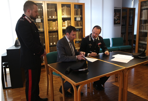 Comune virtuoso firma la convenzione con i carabinieri