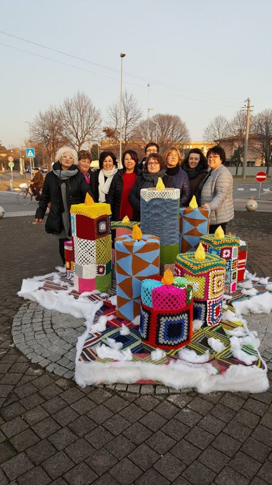 La rotonda addobbata per Natale