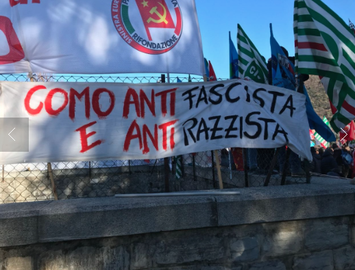 Manifestazione Como antifascista Pd contro blitz naziskin