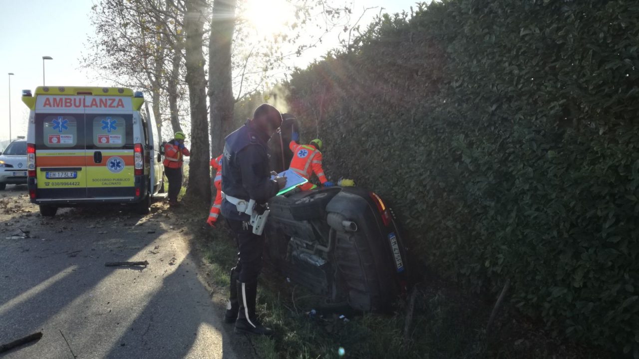 Grande incidente Autista 46enne finisce in un fosso