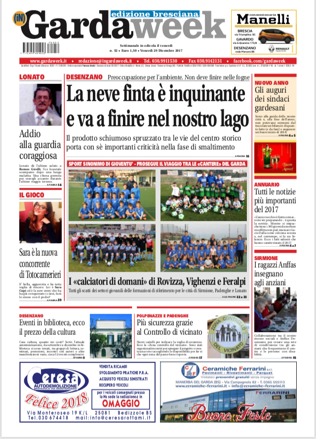 Gardaweek è in edicola. Le prime pagine edizione bresciana e veronese
