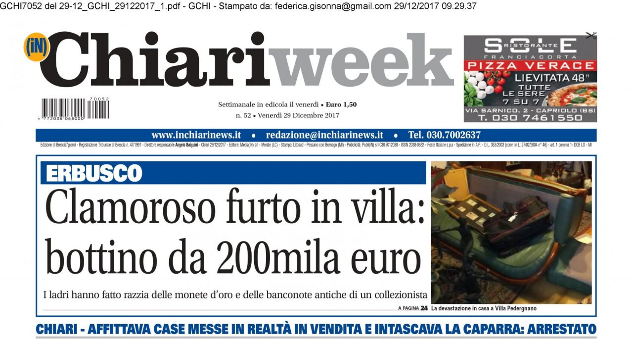 ChiariWeek il nuovo numero è in edicola