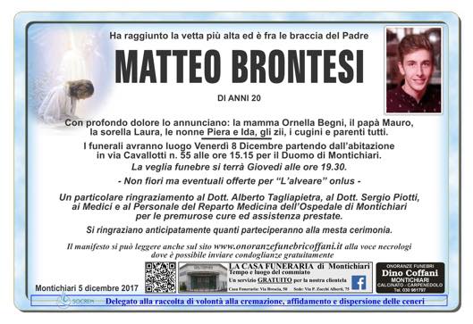 Grande perdita Matteo si spegne a soli 20 anni