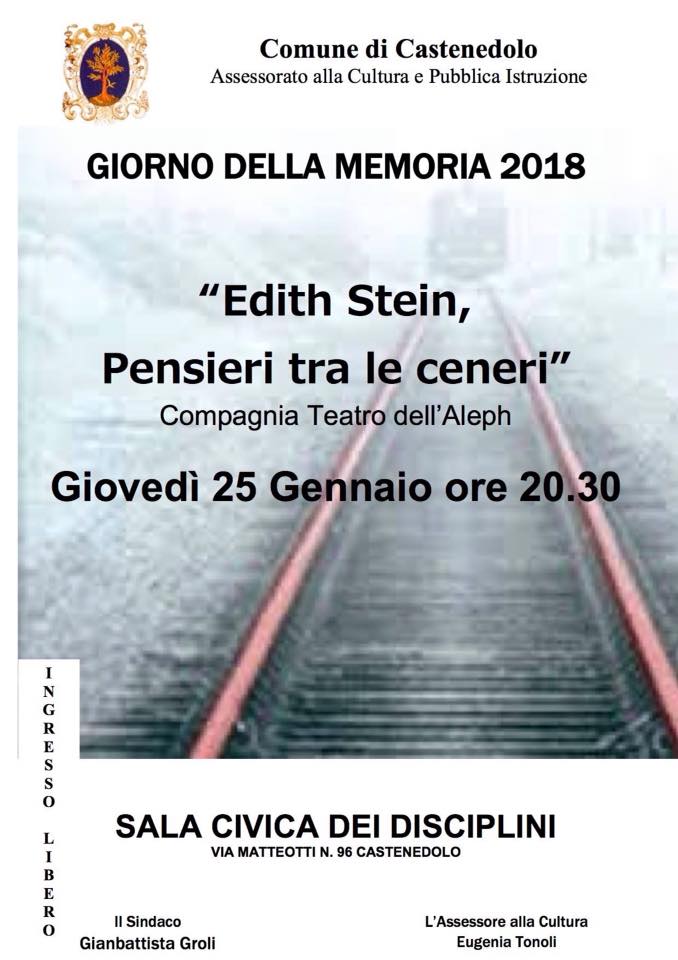 Edith Stein Pensieri tra le ceneri Giorno della Memoria