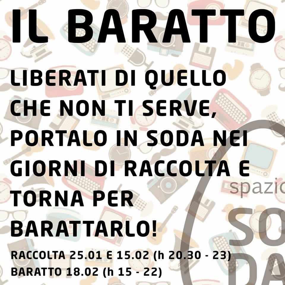 Spazio Soda crea l’appuntamento con il baratto
