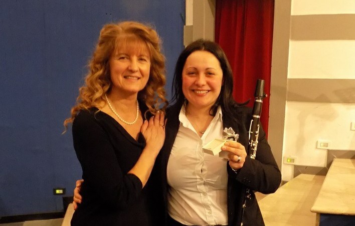 Clarinettista premiata: è nella banda da 25 anni