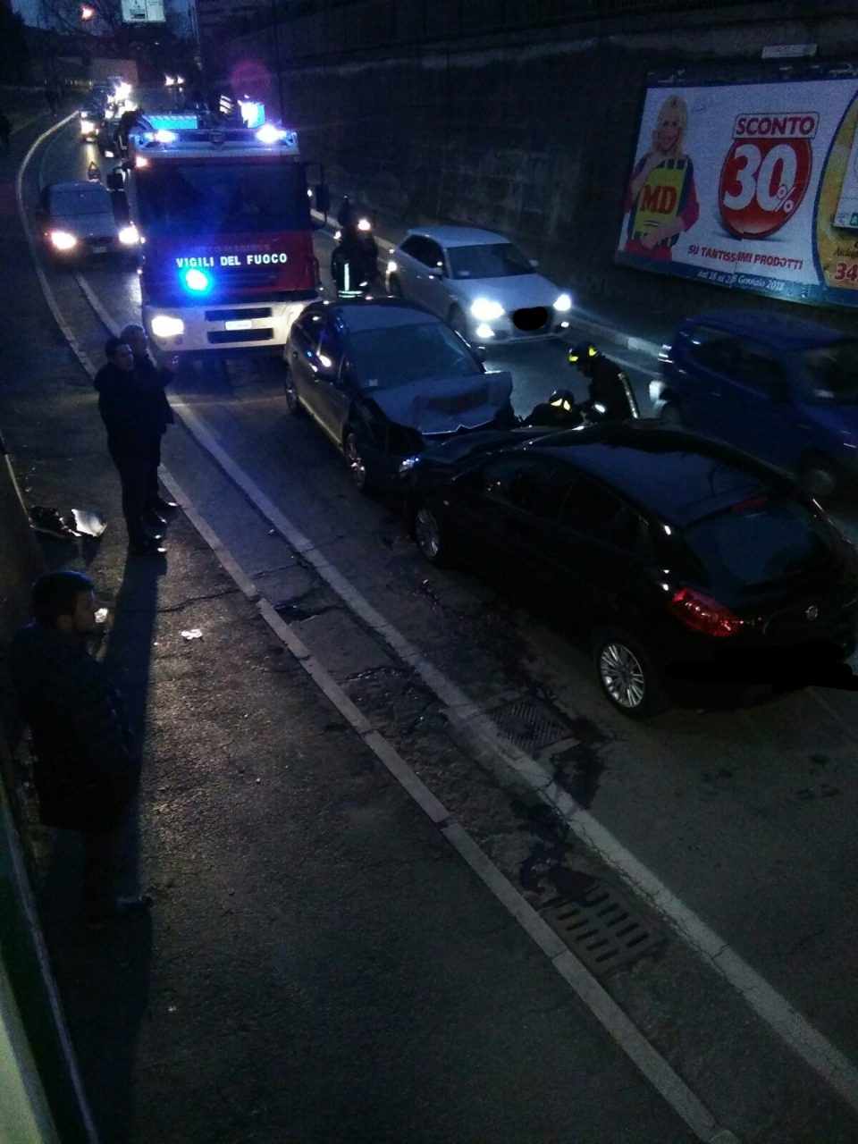 Scontro frontale a Chiari Traffico in tilt